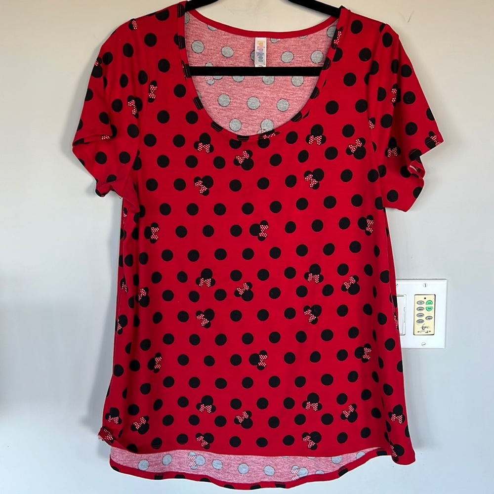 LuLaRoe Minnie Mouse Shirt L